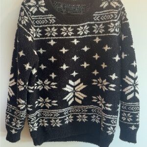 Black and White Snowflake Sweater